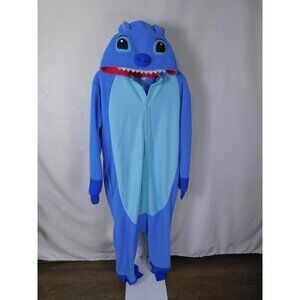 Stitch One-piece Pajamas Large Fleece Hooded Costume Animal Kigurumi Cosplay